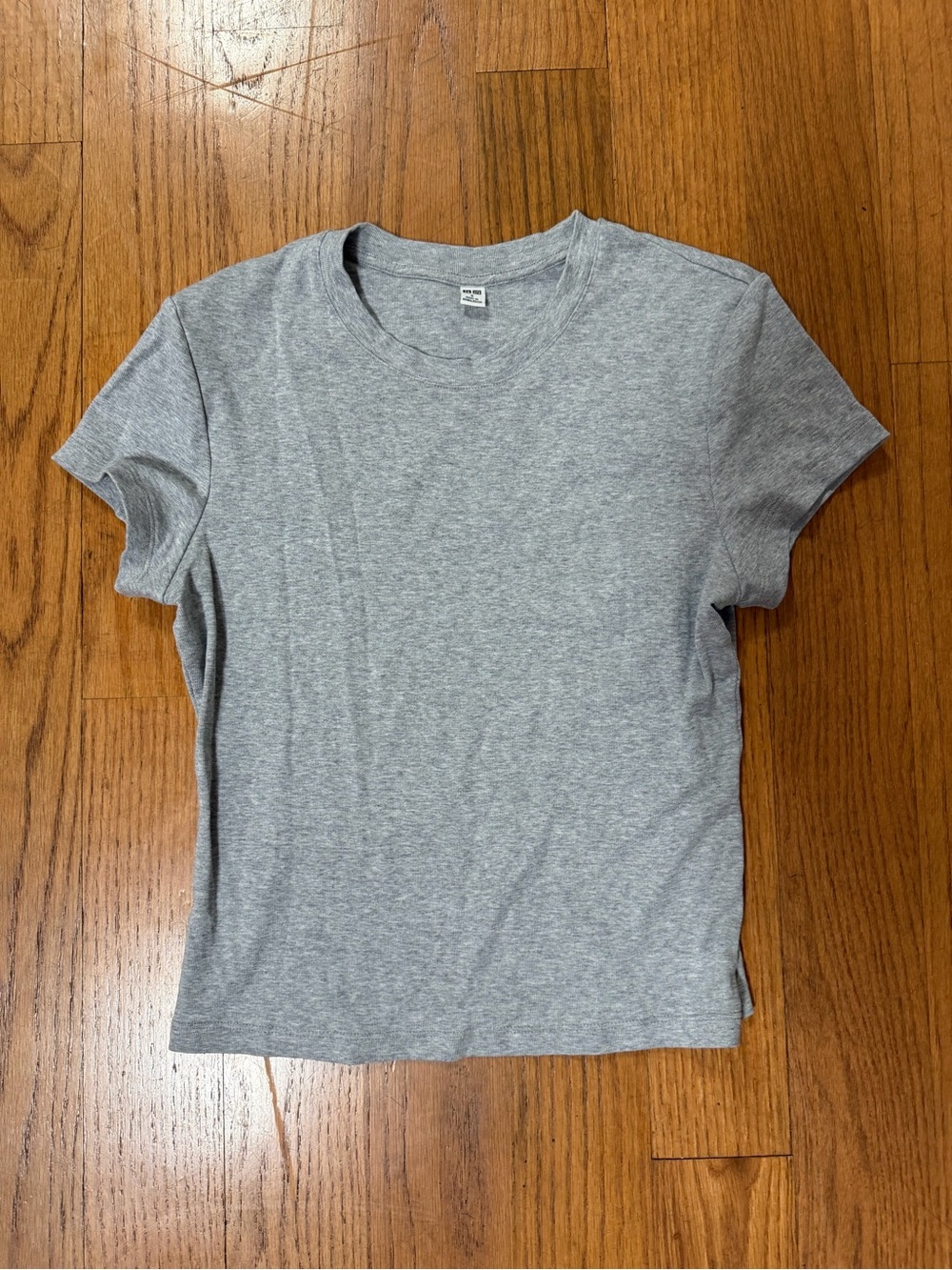 Uniqlo Women's Mini T-Shirt, White, Gray, Small